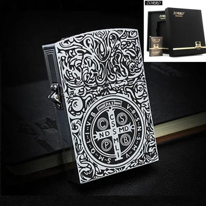 Description Picture 6 of item1:1 Limited Edition ZORRO versized Kerosene Lighter Metal Personality Constantine Creative Heavy Armor Oversized Lighter Gift