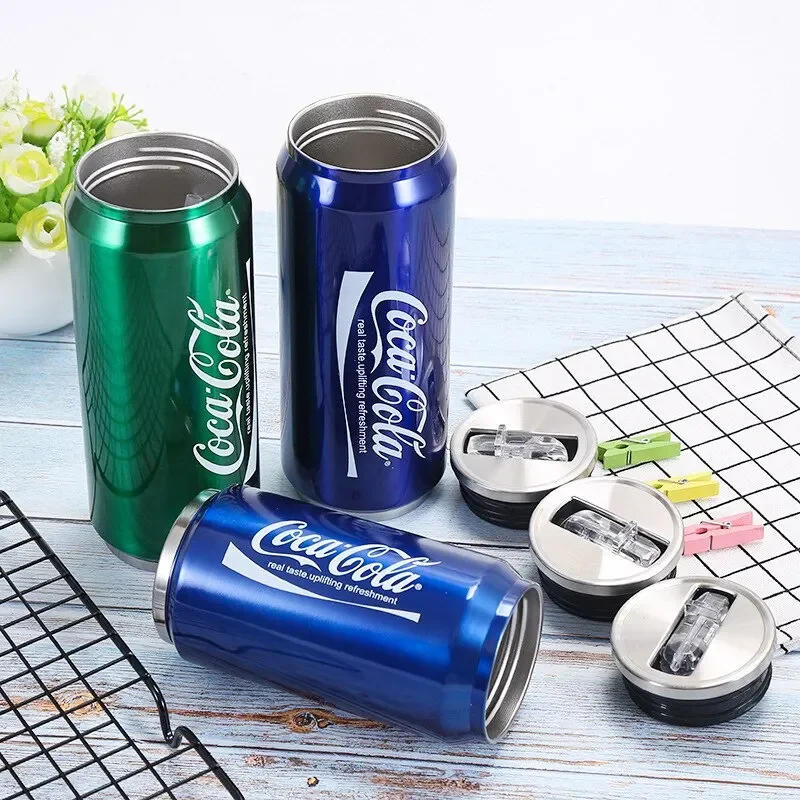 Description Picture 4 of item500ML Stainless Stee Thermos Cup Car Vacuum Flasks Portable Soda Can Insulated Water Bottle Travel Drink Cup Mug with Straw