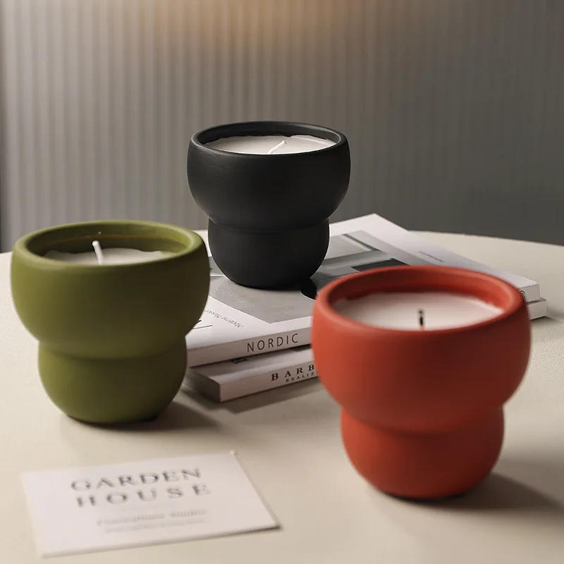 Description Picture 6 of itemConcrete Aromatherapy Burner Silicone Mold DIY Cement Gypsum Candle Jar Mold Resin Storage Box Pouring Crafts Table Home Decor