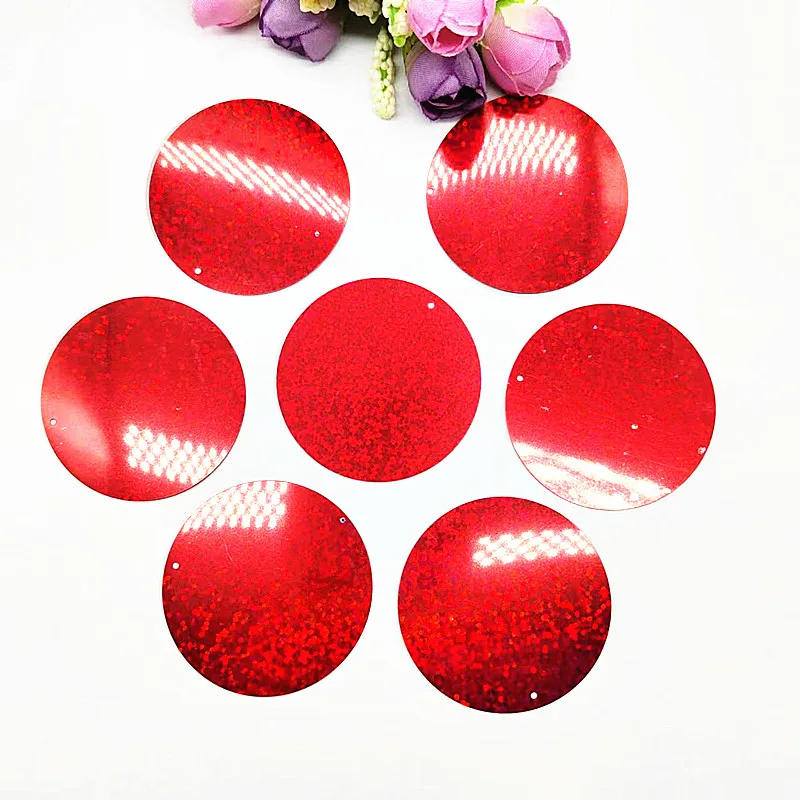 Description Picture 6 of itemLarge Sequins 40mm 50mm Big Sequin Laser Pailetters Lentejuelas Sequence Material for Sewing Craft DIY Accessories for Garment