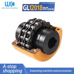 GL12018  35-125  Roller Gear Coupling Chain Coupler 45 Steel GL Roller Gear Motor Coupling Elastic Coupling Sleeve High Torque