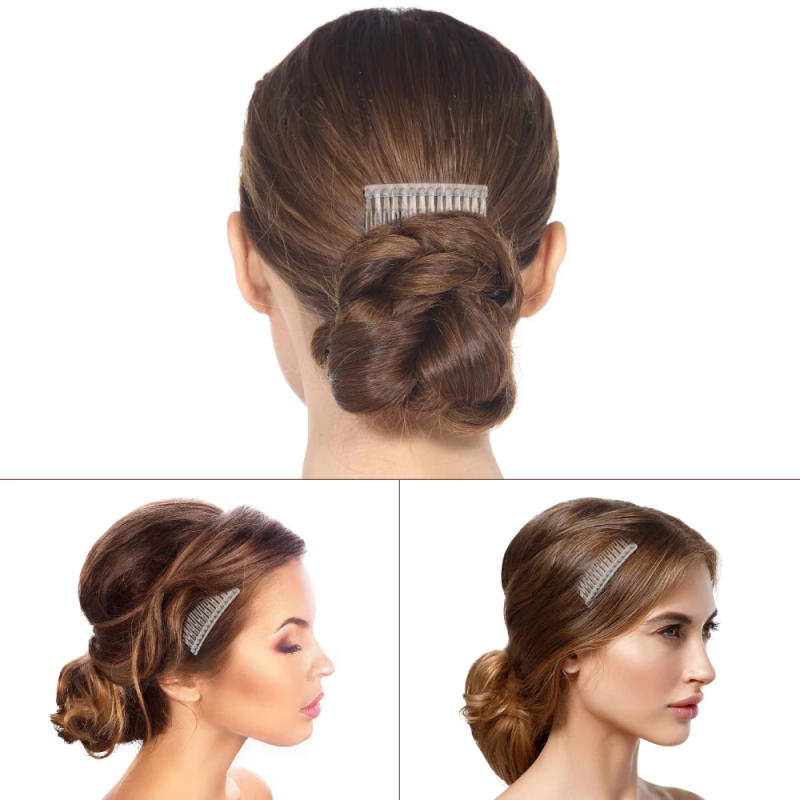 Description Picture 3 of item10pcs Hair Side Clip Combs 14 Teeth Bridal Wedding Veil Comb for Women Girls Ladies Plastic Side Combs Pin Barrettes Accessories