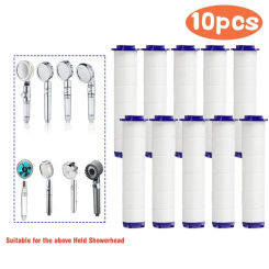 10Pcs Shower Head Replacement PP Cotton Filter Cartridge Hard Water Purification Bathroom Accessory Hand Held Bath Sprayer Bidet