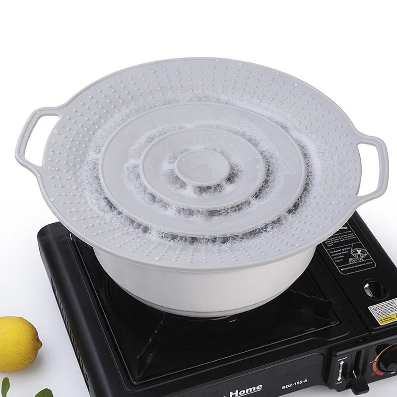 Description Picture 2 of itemSilicone Spill-proof Pot Lid Microwave Oven Cookware Anti-splash Lid Kitchen Utensil Reusable Pot Cover
