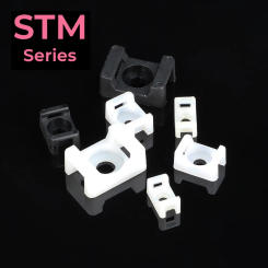 10PCS Black White Cable Tie Mounts Seat STM Plastic Insulation Fixed Seat Data Line Winder Wire Buddle Saddle Type Holder