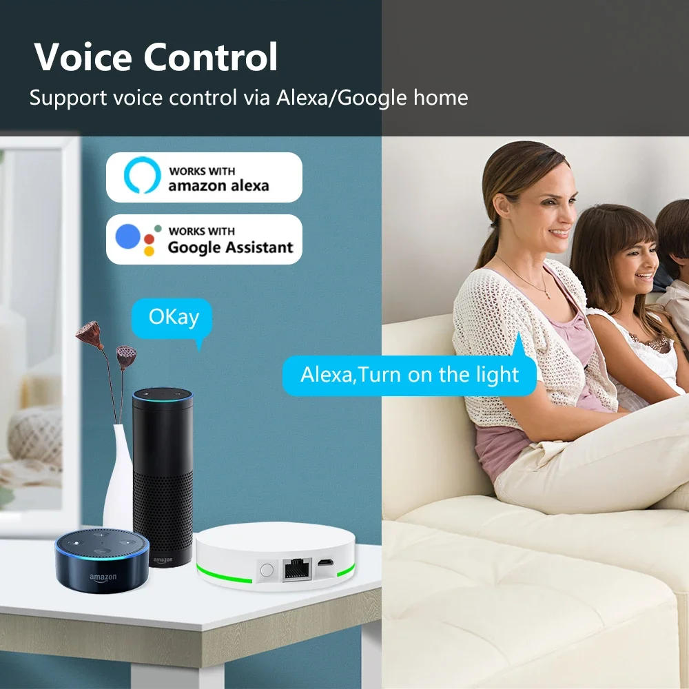 Description Picture 3 of itemTuya ZigBee 3.0 Smart Wire Gateway Hub Smart Home Bridge Wireless Remote Controller Works with Smart Life APP Alexa Google Home