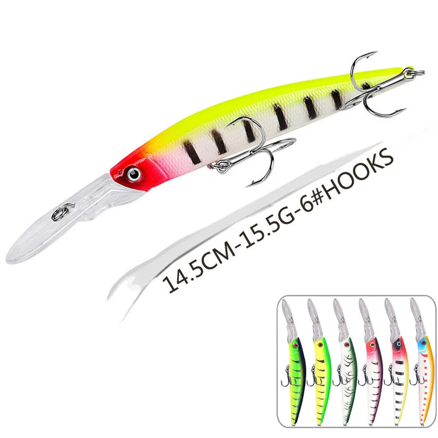 Description Picture 3 of itemCrankbaits Fishing Lures Jerkbait Minnow Hard Bait Artificial Wobblers For Trolling Pike Top Water Carp Fishing Tackle Swimbait
