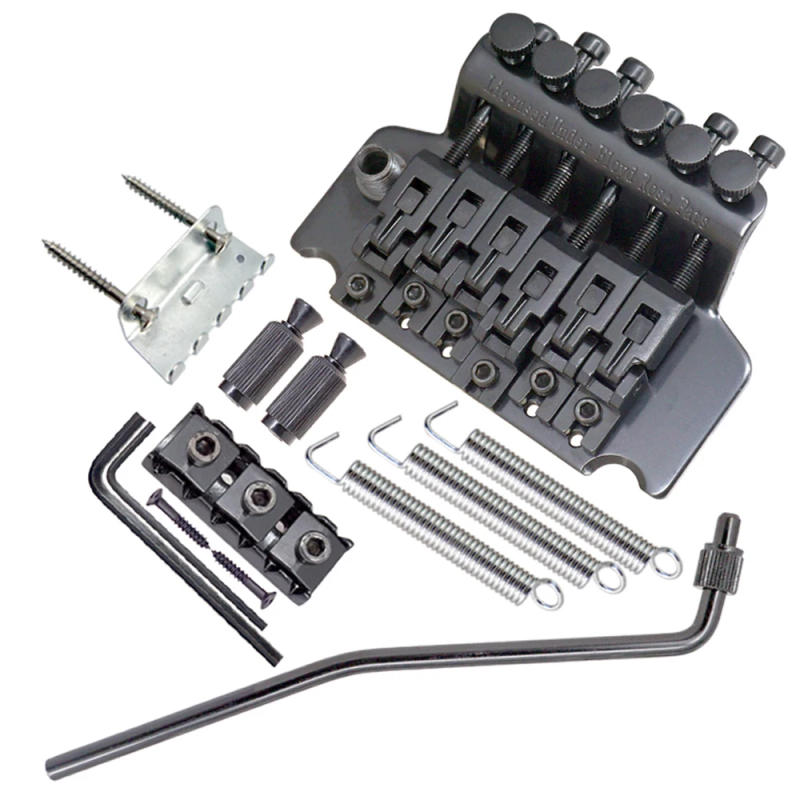 Description Picture 5 of item6 String Double Roll Tailpiece Saddle Tremolo Bridge System for Electric Guitar Replacement