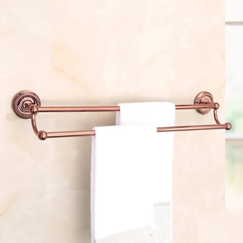 Description Picture 4 of itemSolid Brass Bathroom Accessories Set,Robe hook,Paper Holder,Towel Bar,Towel Ring,bathroom sets, Rose Gold Luxury Bath Towel Rack