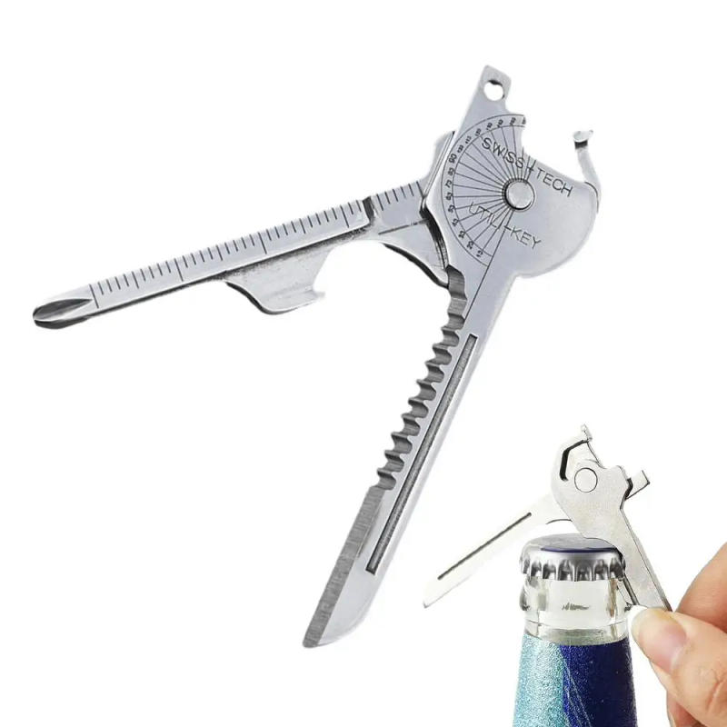 Description Picture 2 of item1pcs Multifunction Bottle Opener Screwdriver Key Shape Phillips Screwdrivers Keychain Pocket Repair Tool