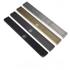 floor Drain 300/400/500mm Long Bathroom Water Outlet Stainless Steel Brushed Matt Black Brushed Gold Shower Room Toilet Using