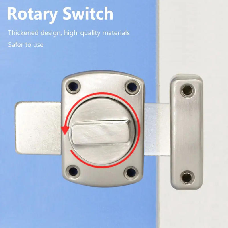 Description Picture 5 of itemProfessional Rotatry Switch Zinc Alloy Door Bolt Sliding Door Lock Gate Latch Door Latch