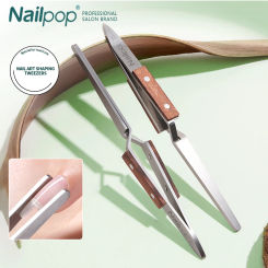 Nailpop Stainless Steel Nails Shaping Tool Tweezers Nail Extension Clips for Nail Extension Nail Art Manicure