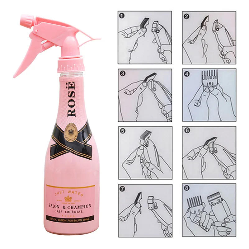 Description Picture 5 of itemSalon 280ml Hair Spray Bottle Plastic Water Spray Bottle Hair Hairdressing Fine Mist Water Spray Bottles DIY Salon Barber Tools