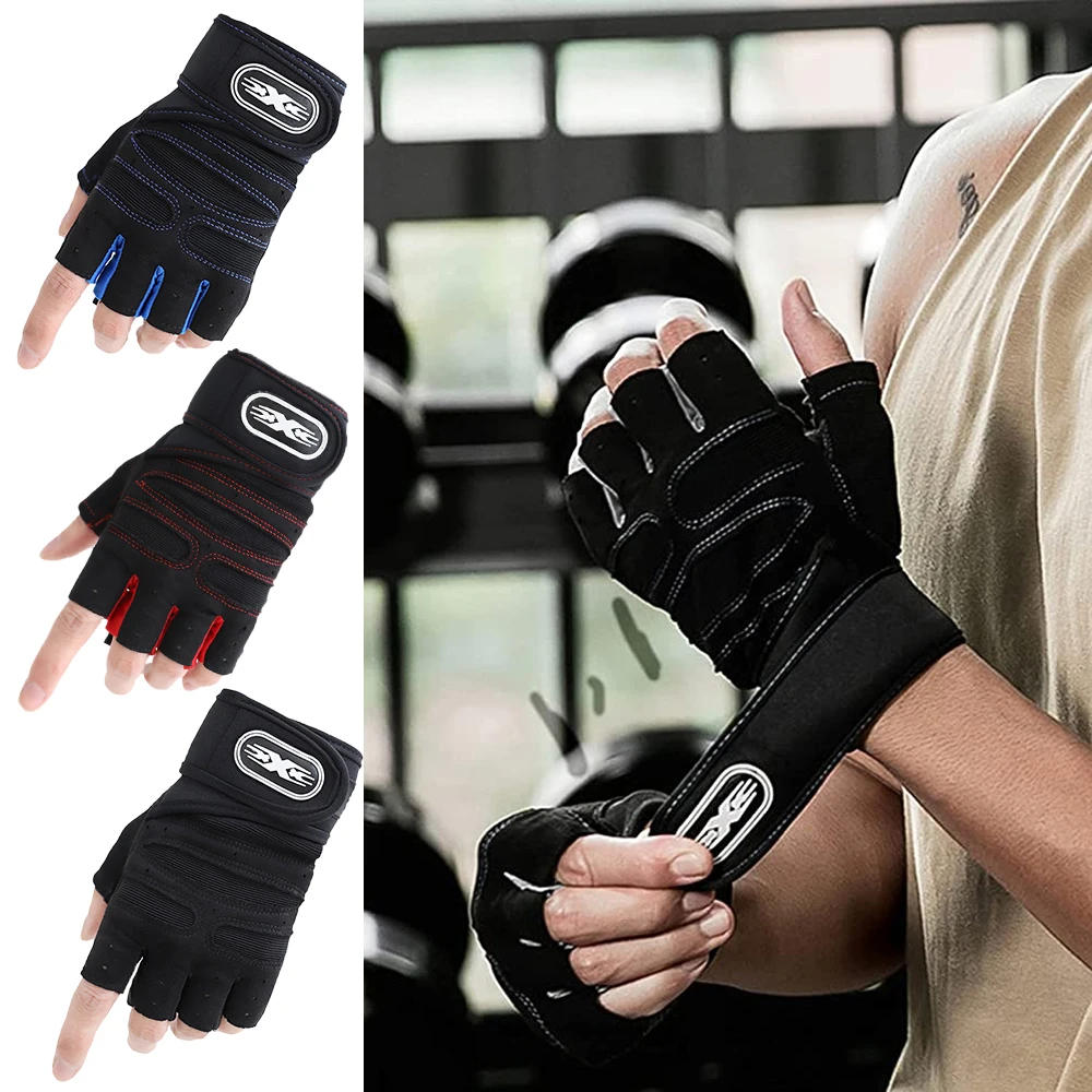 Description Picture 2 of item1 Pair Workout Gloves, Antislip Weight Lifting Gloves, Superior Grip & Palm Protection for Weightlifting, Fitness, Gym, Cycling