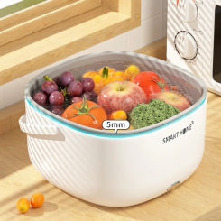 Household Food Grains Purifie Basket Ultrasound Electric Vegetable Washers with Handle Food Grains Purifie Home-appliance Gadget