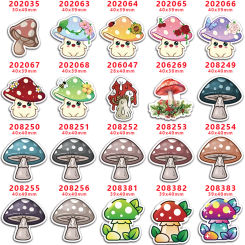 Mushroom Custom Resin Flatback for Hair Bows, Planar Resin Crafts, DIY Phone Decorations, PR202035, 10 Pcs