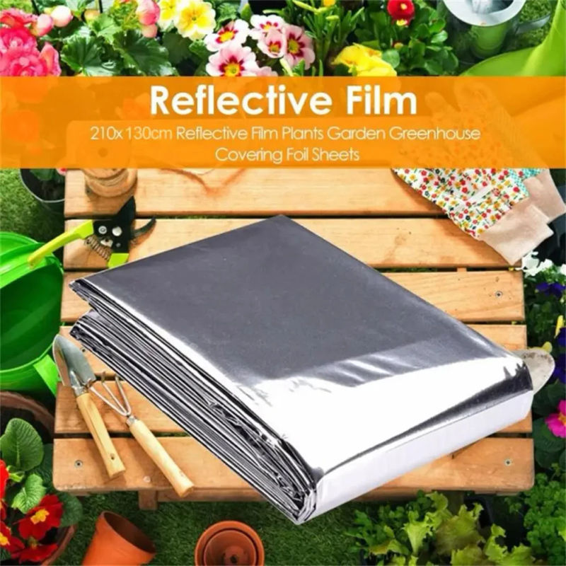 Description Picture 2 of itemSilver Highly Reflective Films Blanket Polyester For Grow Foil Tent Room Garden Greenhouse Farming Increase Plant Growth