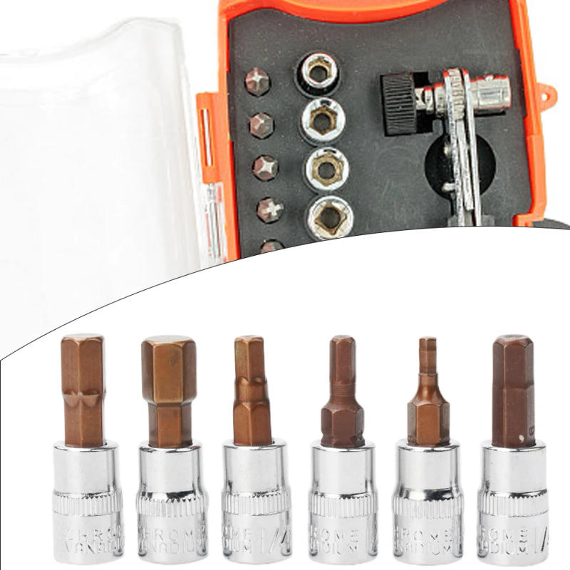 Description Picture 4 of item6Pcs 1/4 Inch Screwdriver Bit Socket Set Hex Screw Driver Bits H3-H8 Screwdriver Accessories For Torque Spanner Ratchet Wrench