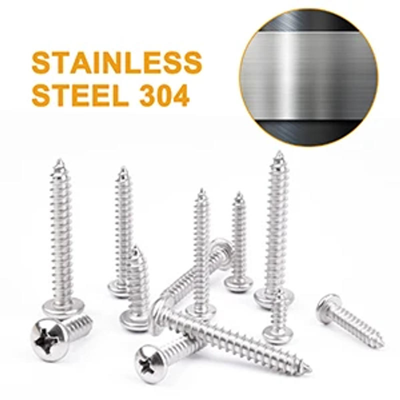 Description Picture 4 of item510 PCS Stainless Steel Screw Assortment Set, 4#6#8#10#12 Phillips Pan Head Metal Screws Self-Tapping Screw Set, 3/8"to1-1/2“