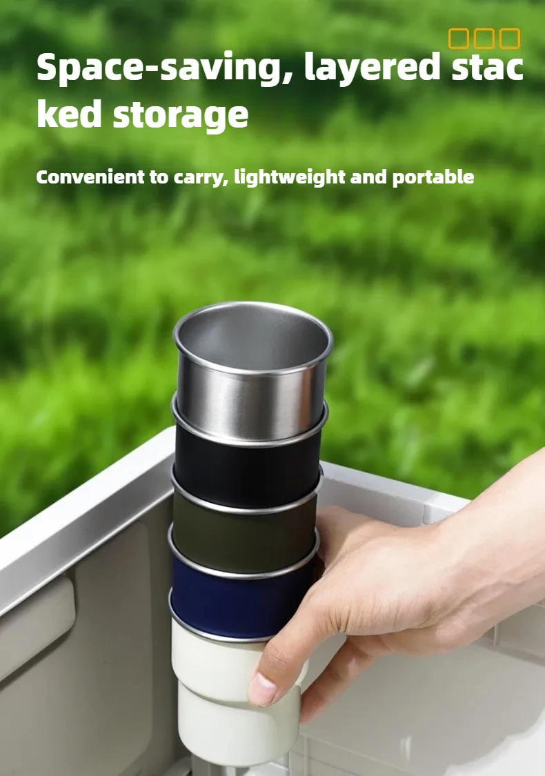 Description Picture 6 of item300ml Stainless Steel Coffee Camping Mug with Lid Portable Heat Resistant for Outdoor Picnic Camping Fishing Bottles Coffee Cups