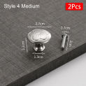 2Pcs/Set Furniture Hardware Drawer Knobs with Screws Kitchen Home Single-hole Pull Stainless Steel Cupboard Cabinet Door Handles