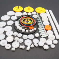 82PCS/Set Plastic Gear Package Kit DIY Gear Assortment Accessories Set for Toy Motor Car Robot Various Gear Axle Belt Bushings