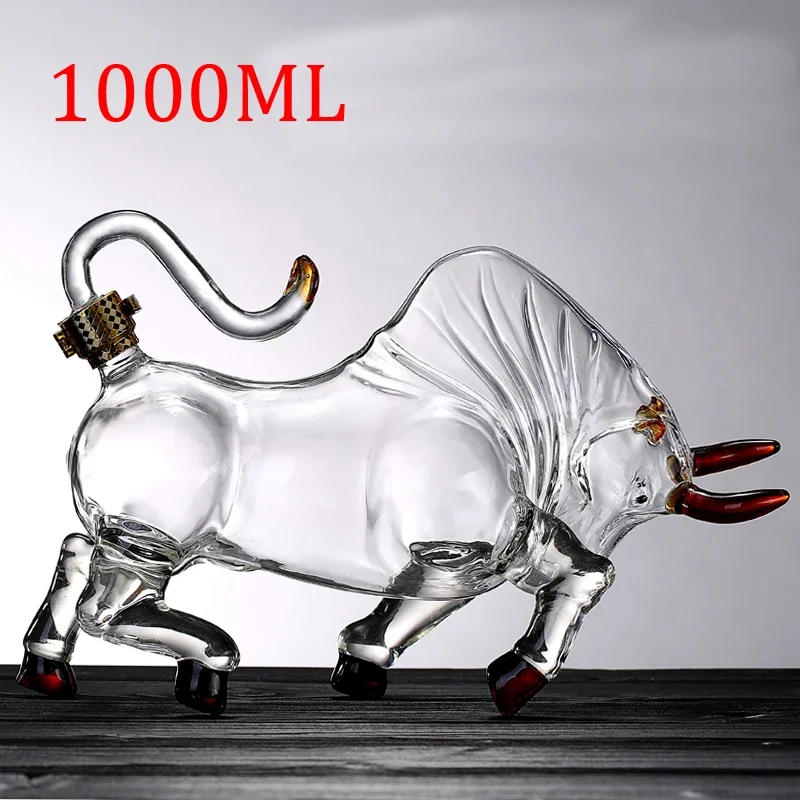 Description Picture 3 of itemCow Shaped Style Home Bar Whiskey Decanter for Liquor Bourbon Wine Bottle 250ML-1000ML Bars Barrel