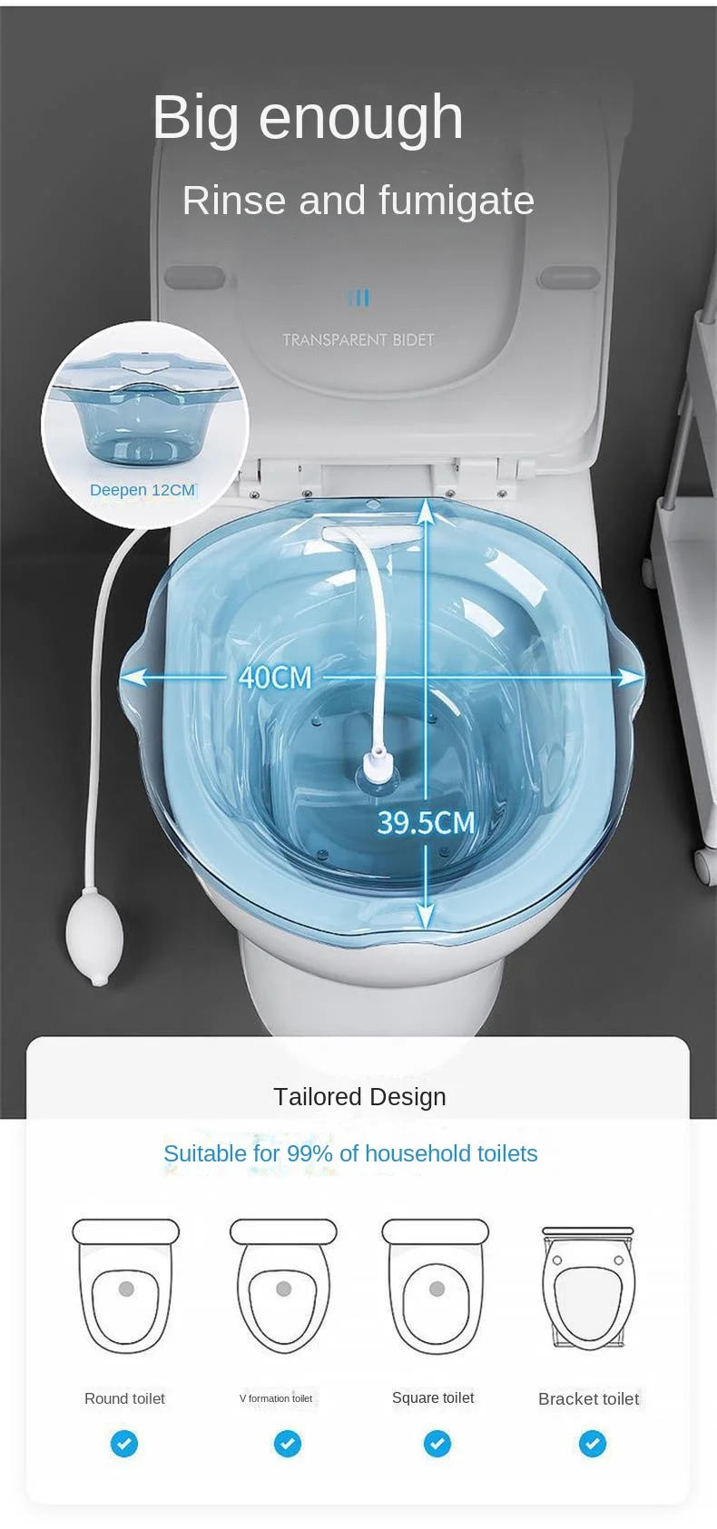 Description Picture 4 of itemBidet wash ass artifact female bubble medicine private parts fumigation free squat male hemorrhoid toilet bowl