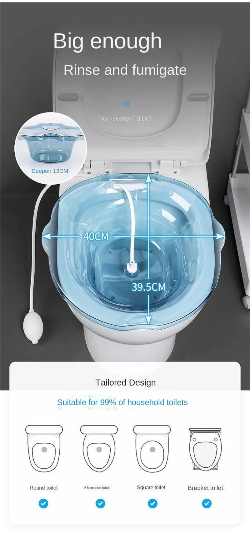 Description Picture 4 of itemBidet wash ass artifact female bubble medicine private parts fumigation free squat male hemorrhoid toilet bowl