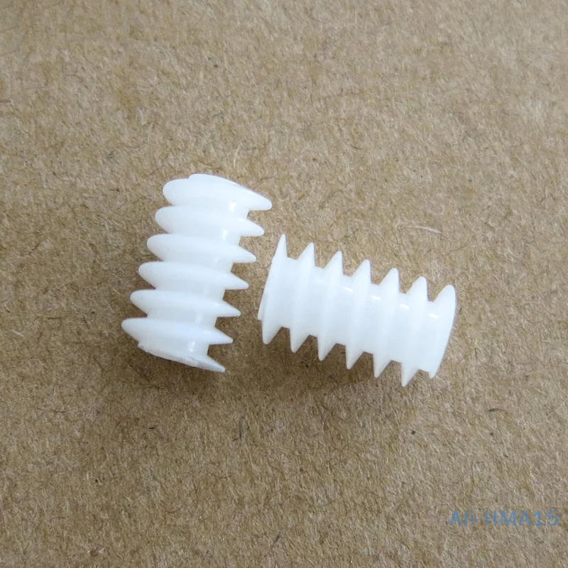 Description Picture 4 of item10pcs/lot White Right Hand Plastic 6*10 (2A) Worm Turbine 0.5 Module Reduction Gears DIY Model Parts