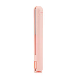 USB Cable Mini Portable Hair Straightener for Straight and Curling Dual-Use Curling Irons for Students Pink