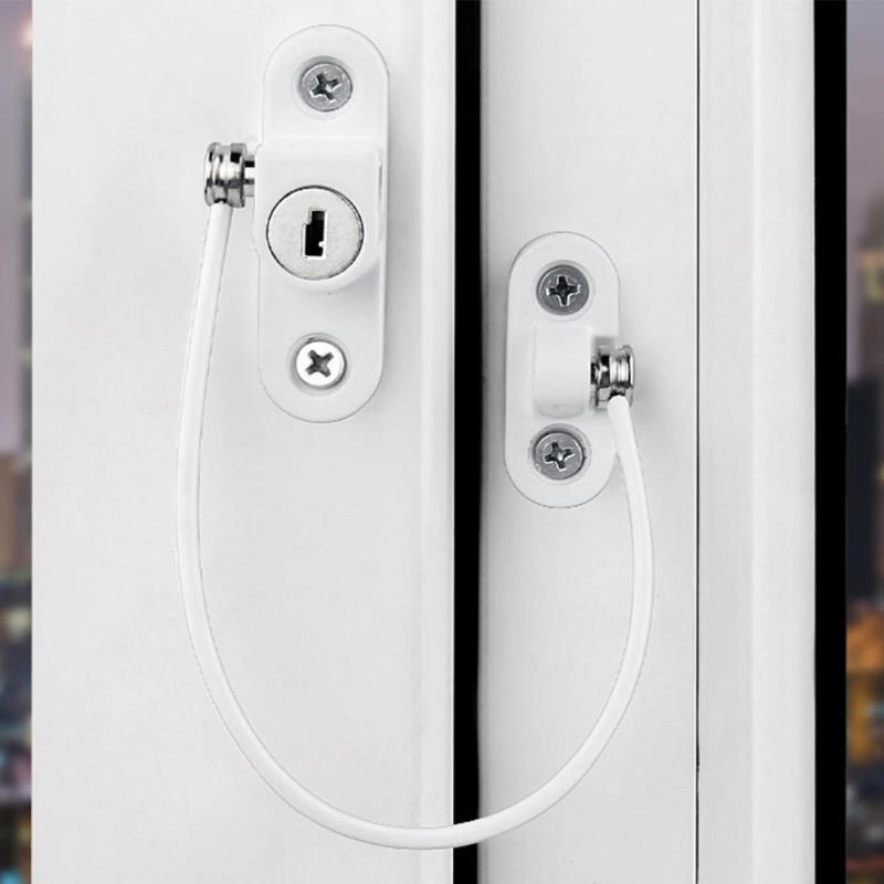 Description Picture 6 of itemDoor and Window Cable Limiters Safety Anti-Theft Chain Lock Kkit StainlessSteel Cable Buckle To Prevent Children From Falling