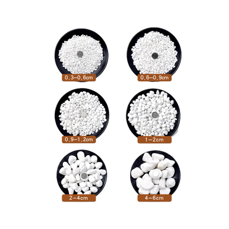 Description Picture 2 of item500g Cobblestone Decorative Stone Marbles for Succulent Bonsai Fish Tank Vase Plant Little Stone Home Garden Pebbles Decor White