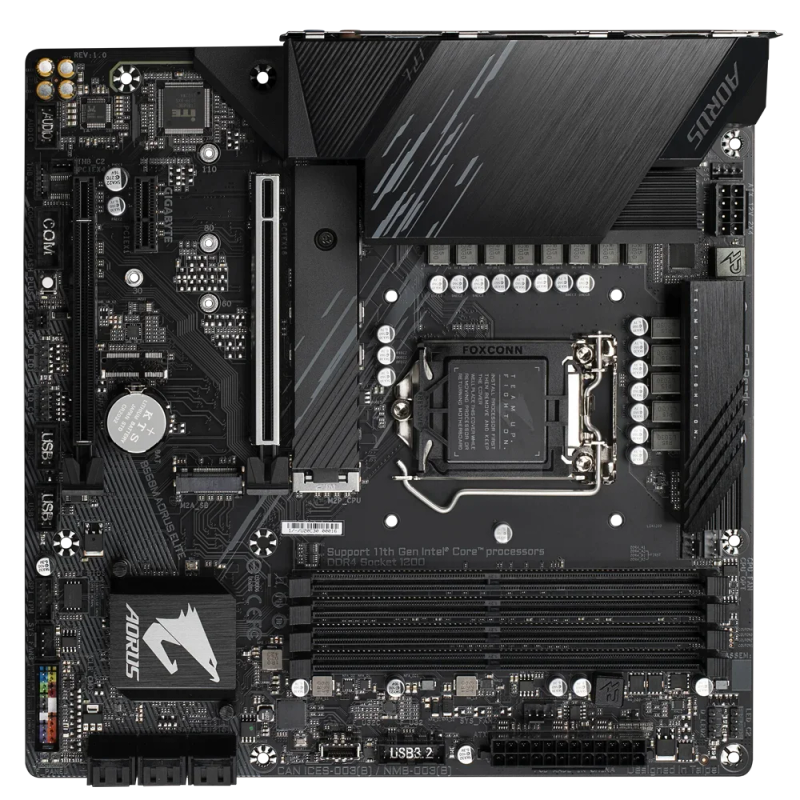 Description Picture 2 of itemGigabyte B560M AORUS ELITE Motherboards LGA 1200 DDR4 128GB M-ATX For Intel B560 Desktop Mainboard M.2 SATA III USB3.0