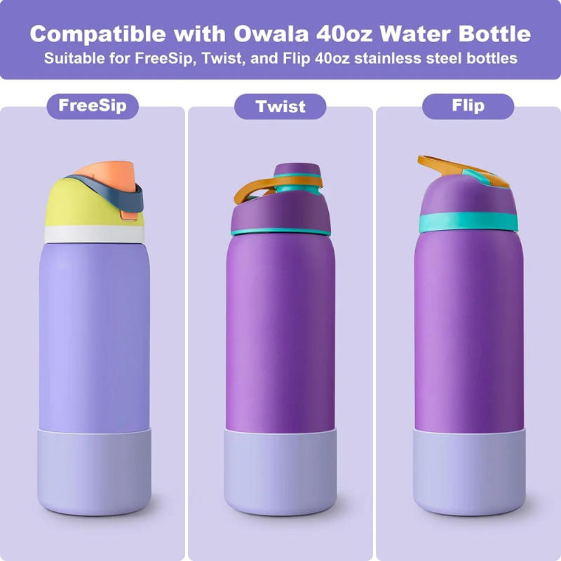 Description Picture 6 of itemSilicone Water Bottle Boot For Owala 24oz 40oz Anti-Slip Protective Sleeve Bottom Bumper Protector For Freesip Twist