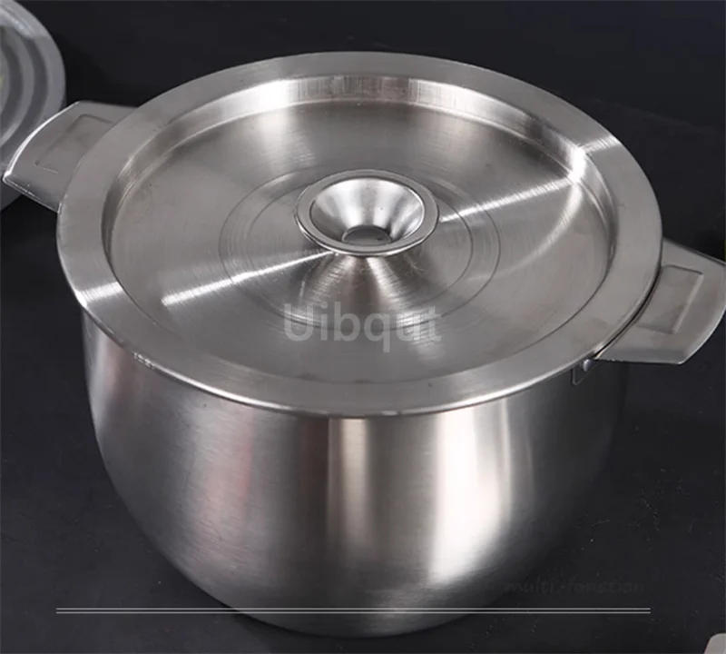 Description Picture 3 of itemFlat cover wok lid cover Cookware Round Stainless Steel Glass Lid For Frying Pan Cooking Pot Wok With Knob Kitchen food lid