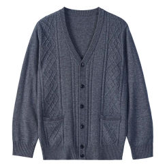 Cardigan Men 2024 New Spring Knitted Sweater with Wool Casual Men's V-neck Jacquard Sweater Coat Mens Clothes
