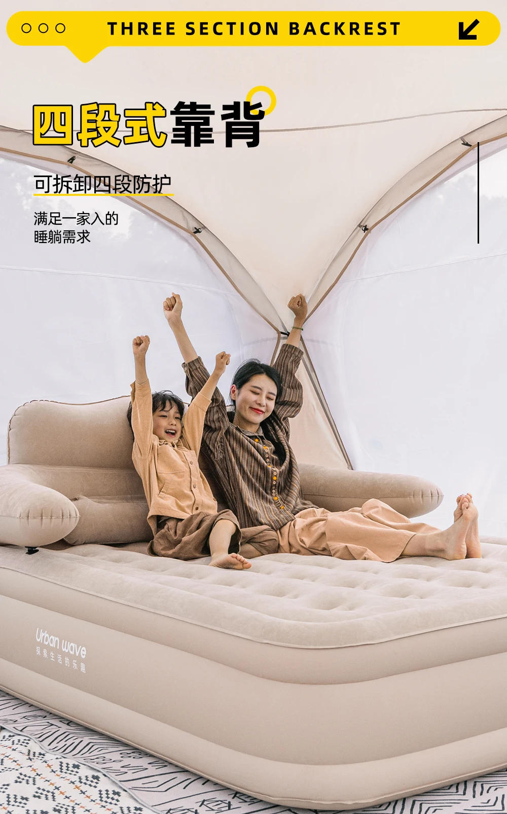 Description Picture 5 of itemDouble Travel Aerate Bed Thickening Simple Camping Safe Modern Aerate Bed Frame Outdoors Folding Cama Individual Home Furniture