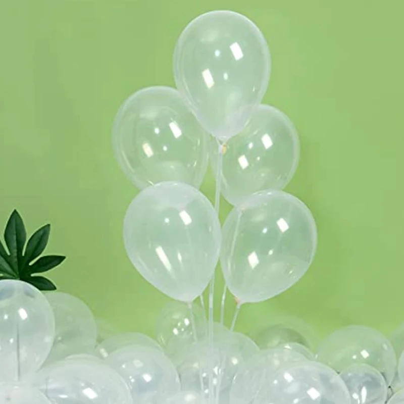Description Picture 6 of item10 pearly white clear sequined balloons for wedding decorations