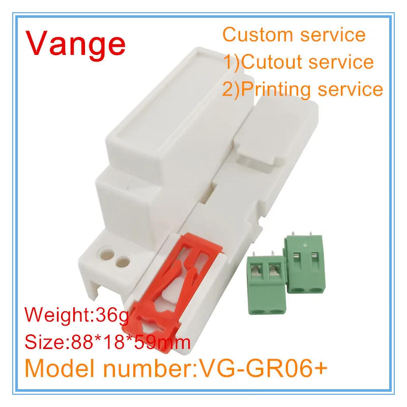 Description Picture 4 of itemVange terminal block junction box 88*18*59mm ABS plastic enclosure din rail case