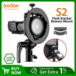 Godox S2 Bowens Mount Flash S-type Holder Bracket for Godox V1 V860II AD200 AD400PRO Speedlite Flash Snoot Softbox