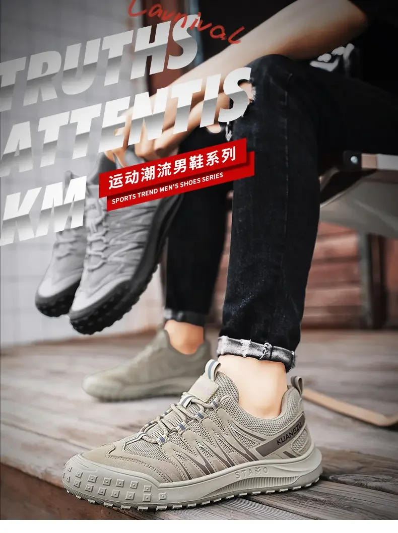 Description Picture 3 of itemShoes for Men 2023 New Fashion Casual Shoes Breathable and Comfortable Sports Outdoor Hiking Wearresistant Men's Walking Shoes
