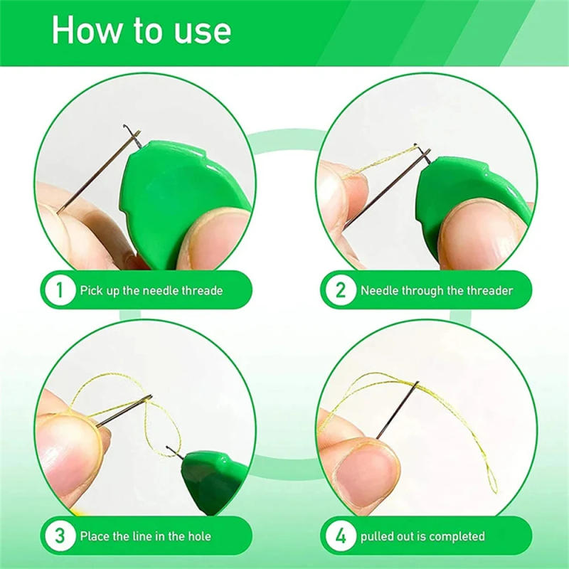 Description Picture 4 of item12pcs/lot Needle Threader DIY Elderly Hand Sewing Guide Wire Hook Simple Easy Device Automatic Thread Tools Handmade Crafting