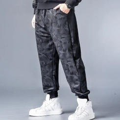 Fashionable  Pants Leisure Plush Spring Trousers Skin-friendly All Match Male Trousers for Home
