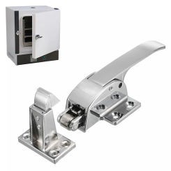 Stainless Steel Oven Door Lock Adjustable Latch Handle Cold Storage Door Handle Lock Oven Electric Box Handle Buckle Hardware