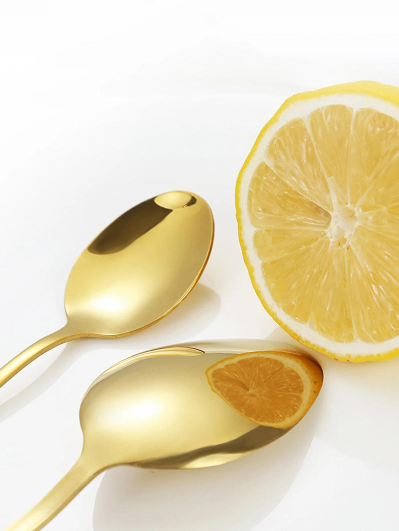 Description Picture 5 of item30 piece Set Colorful Cutlery Stainless Steel Silverware Dinnerware Home Kitchen supplies Dessert spoon Fruit Fork High-grade kn