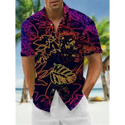 Men's Shirt Summer Casual Fashion Short Sleeved Shirt For Men Loose Breathable Hawaiian Shirt Man Casual Men's Clothing Top