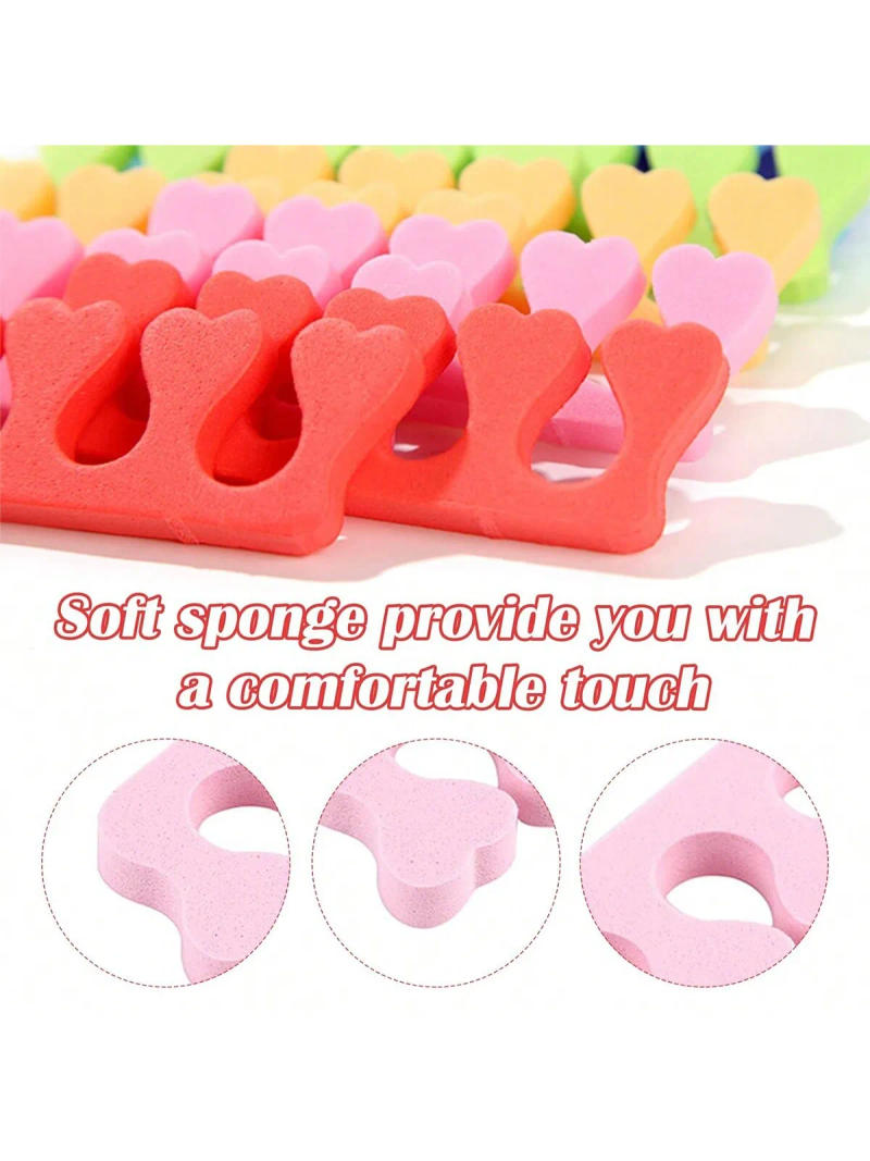 Description Picture 3 of itemMulticolour Nail Art Toe Separators Finger Separators Sponge Soft UV Gel Polish Beauty Tools Manicure Pedicure Pack Nail Kits