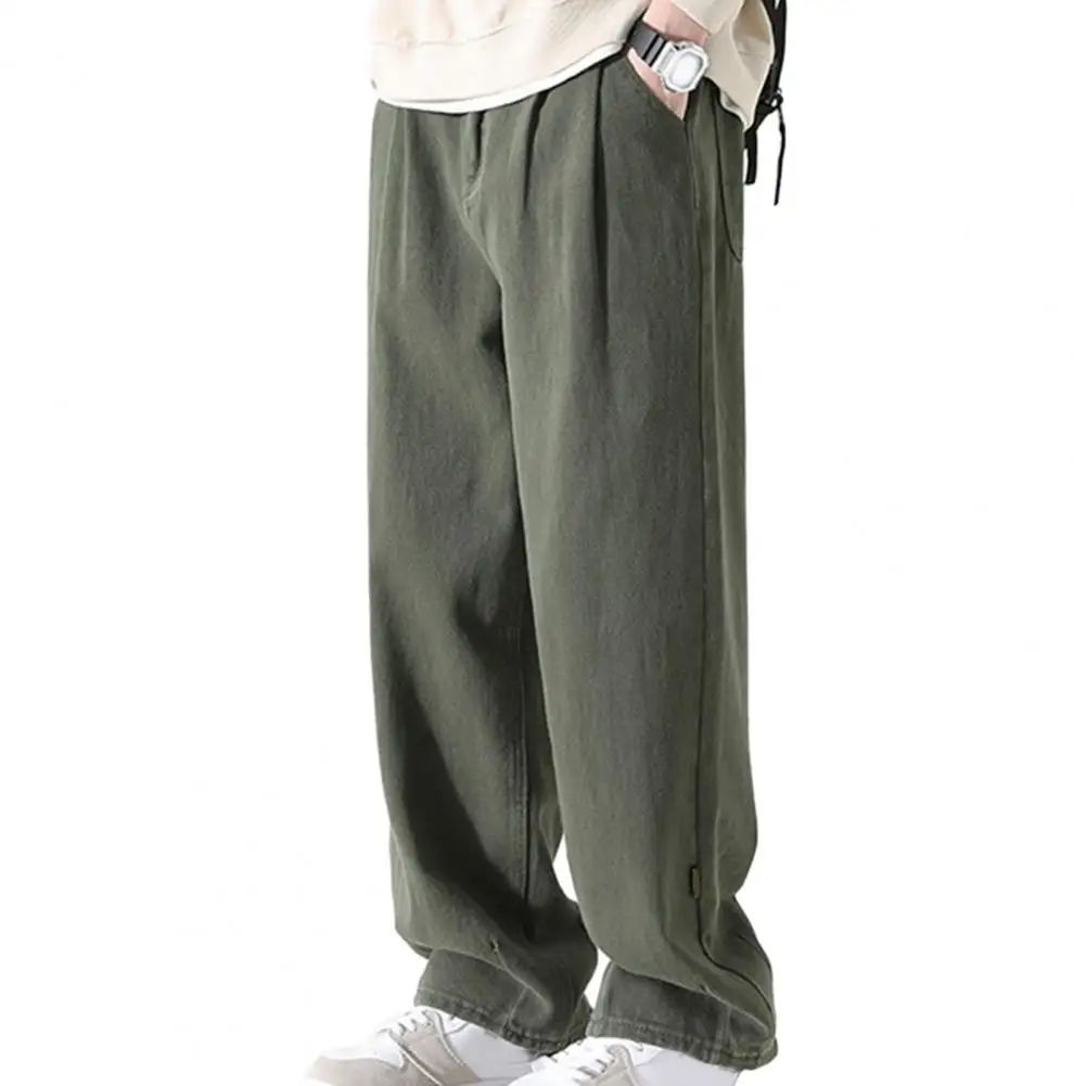 Retro Casual Trousers Solid